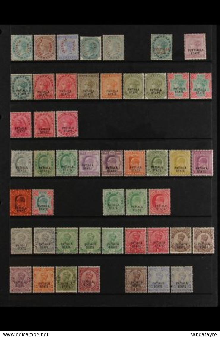 PATIALA 1884-1939 MINT COLLECTION On Stock Pages, Includes 1884 Set To 4a (trimmed Perfs At Top) & 1r (small Part Og), 1 - Andere & Zonder Classificatie