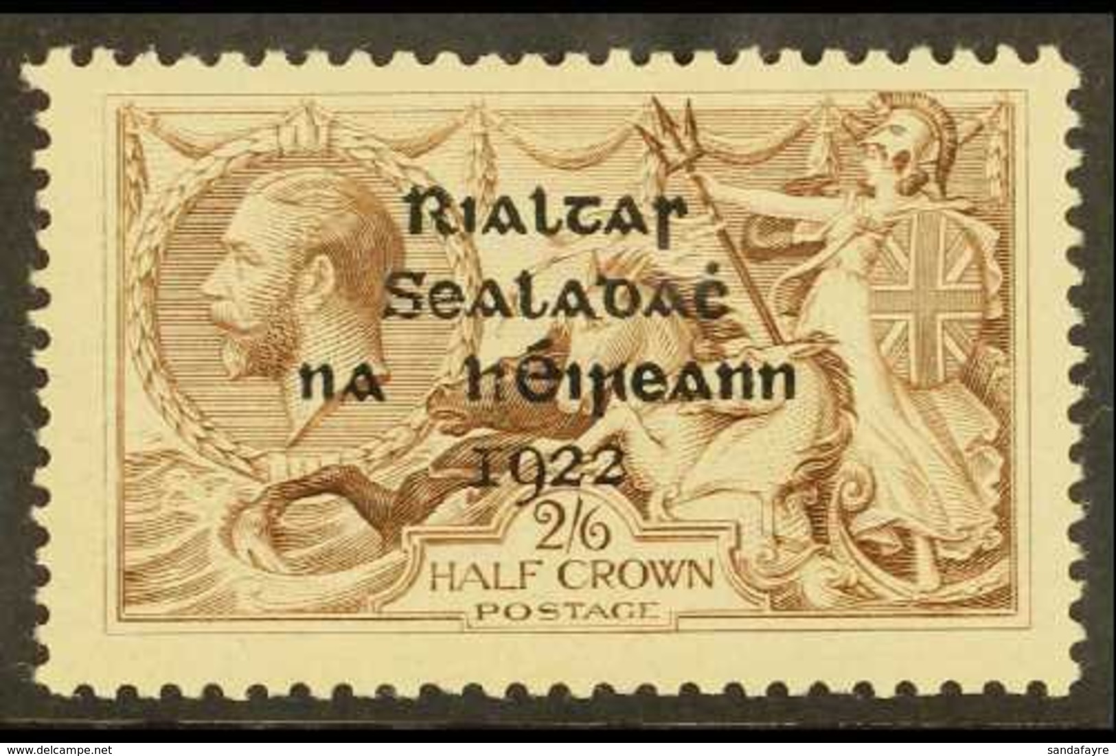 1922 2s6d Sepia-brown, Seahorse With Thom Ovpt, SG 44, Fine Mint, Good Looking Stamp! For More Images, Please Visit Http - Andere & Zonder Classificatie