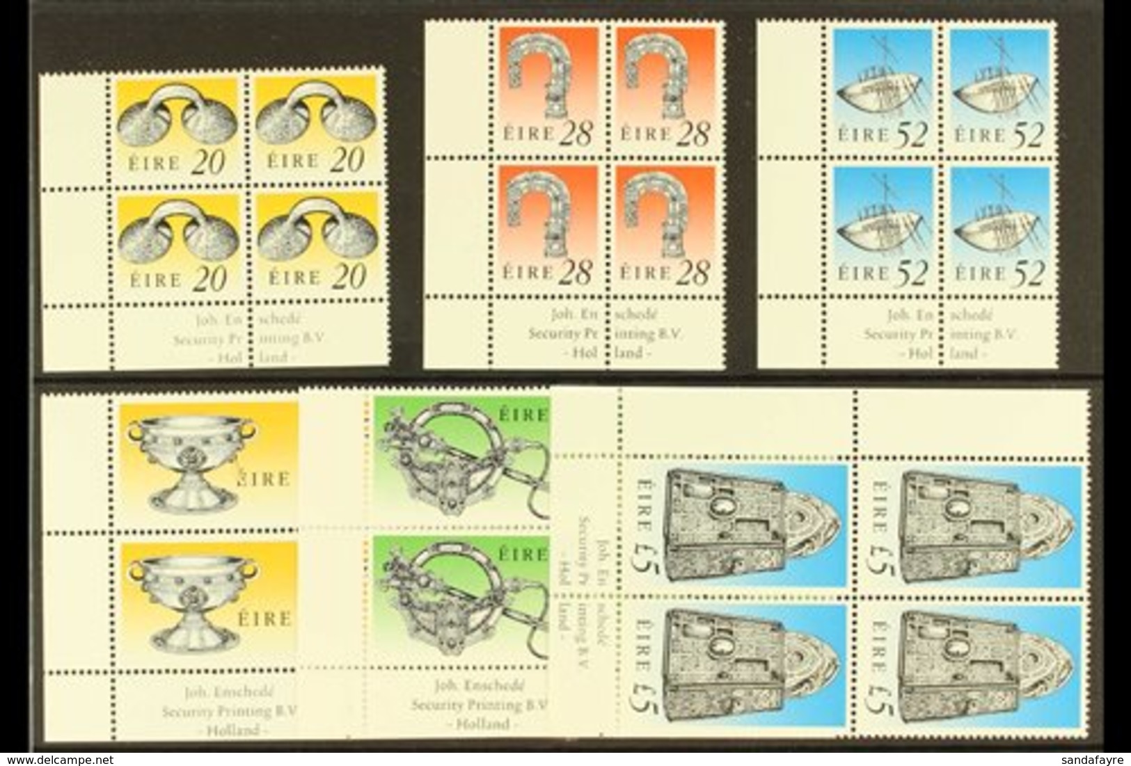 1995 ENSCHEDE IMPRINT BLOCKS A Complete Set Of The Enschede printed Heritage & Treasure Definitive Set, Hib D155/160 As  - Other & Unclassified