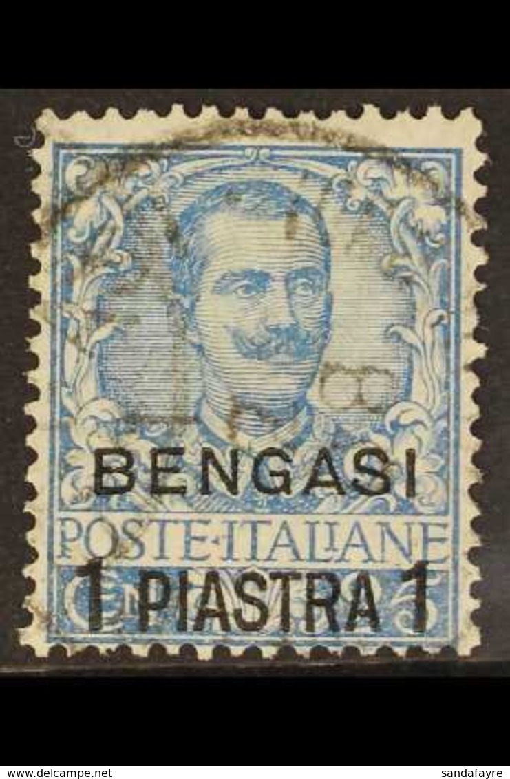BENGHAZI 1901 1pi On 25c Blue "BENGASI" Overprint (SG 169, Sassone 1), Fine Used With Fully Dated "Bengasi" Cds's, Centr - Sonstige & Ohne Zuordnung