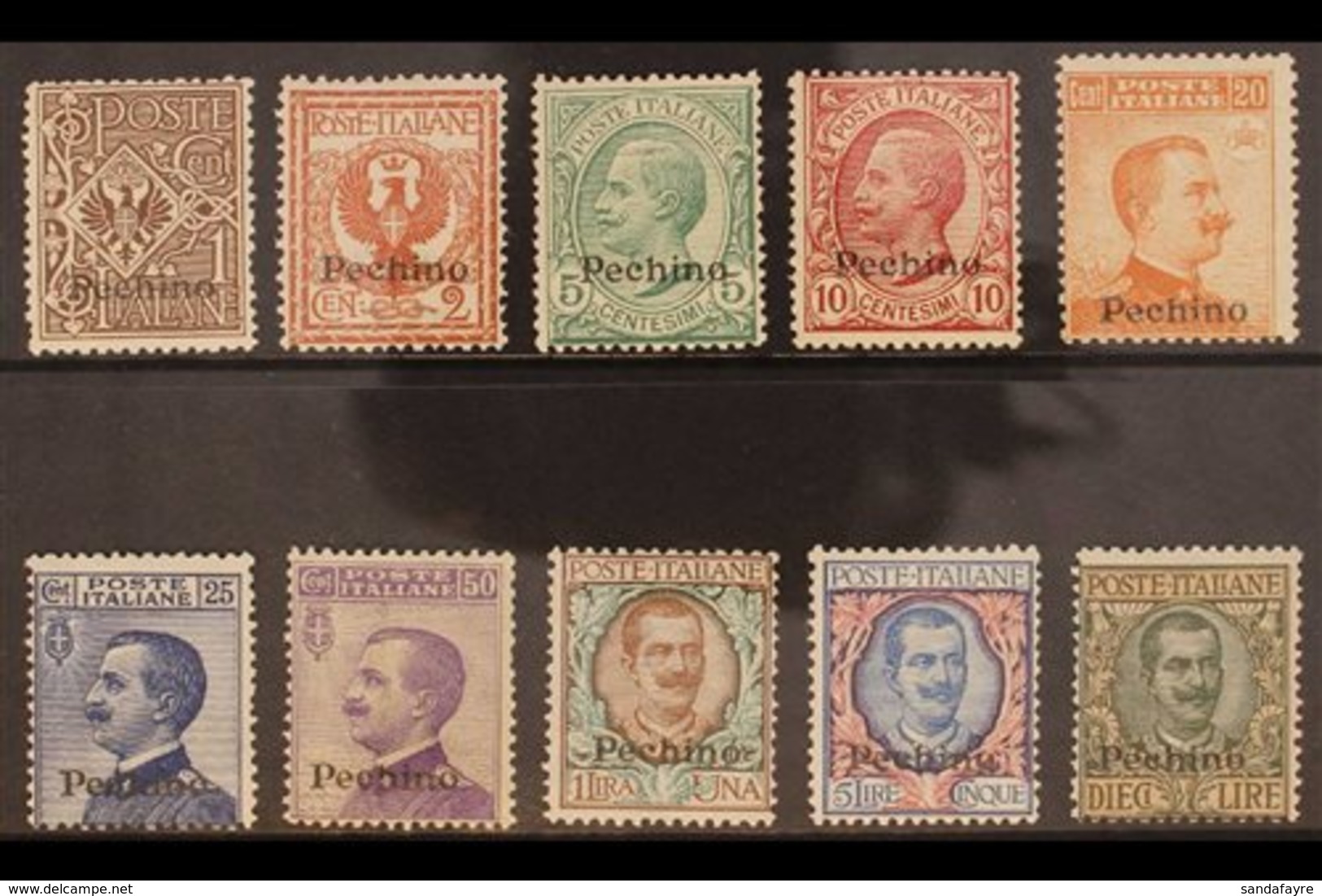 PEKING 1917-18 "Pechino" Overprints Complete Set (Sassone 8/17, SG 9/18), Fine Mint, Some Stamps Are Never Hinged Incl 2 - Sonstige & Ohne Zuordnung