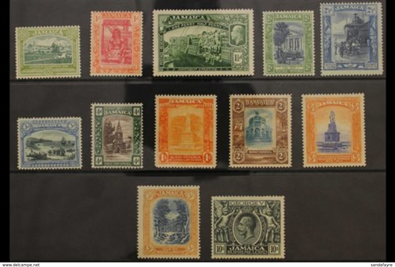 1919-21 Pictorials Complete Set, SG 78/89, Fine Mint, Very Fresh. (12 Stamps) For More Images, Please Visit Http://www.s - Jamaïque (...-1961)