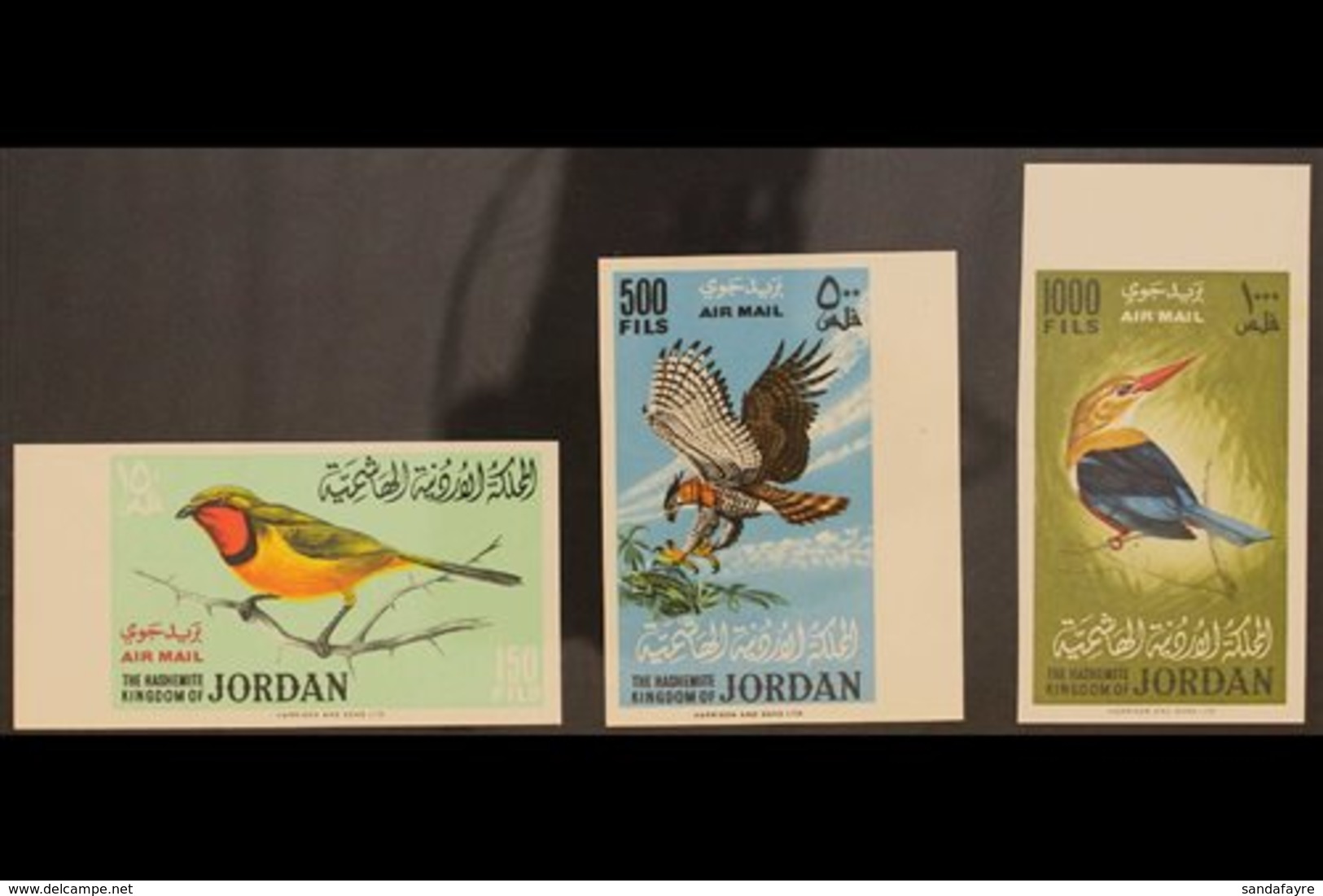 1964 Air - Birds IMPERFORATE Set, SG 627/29, Never Hinged Mint (3 Stamps) For More Images, Please Visit Http://www.sanda - Jordan