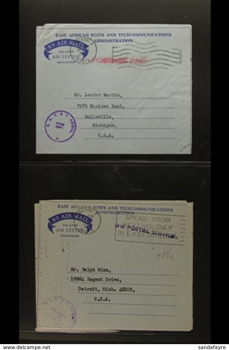 1966-71 OFFICIAL AEROGRAMMES Official "Postage Paid" Or "On Postal Service" Aerogrammes - A Fascinating Collection Of Sc - Vide