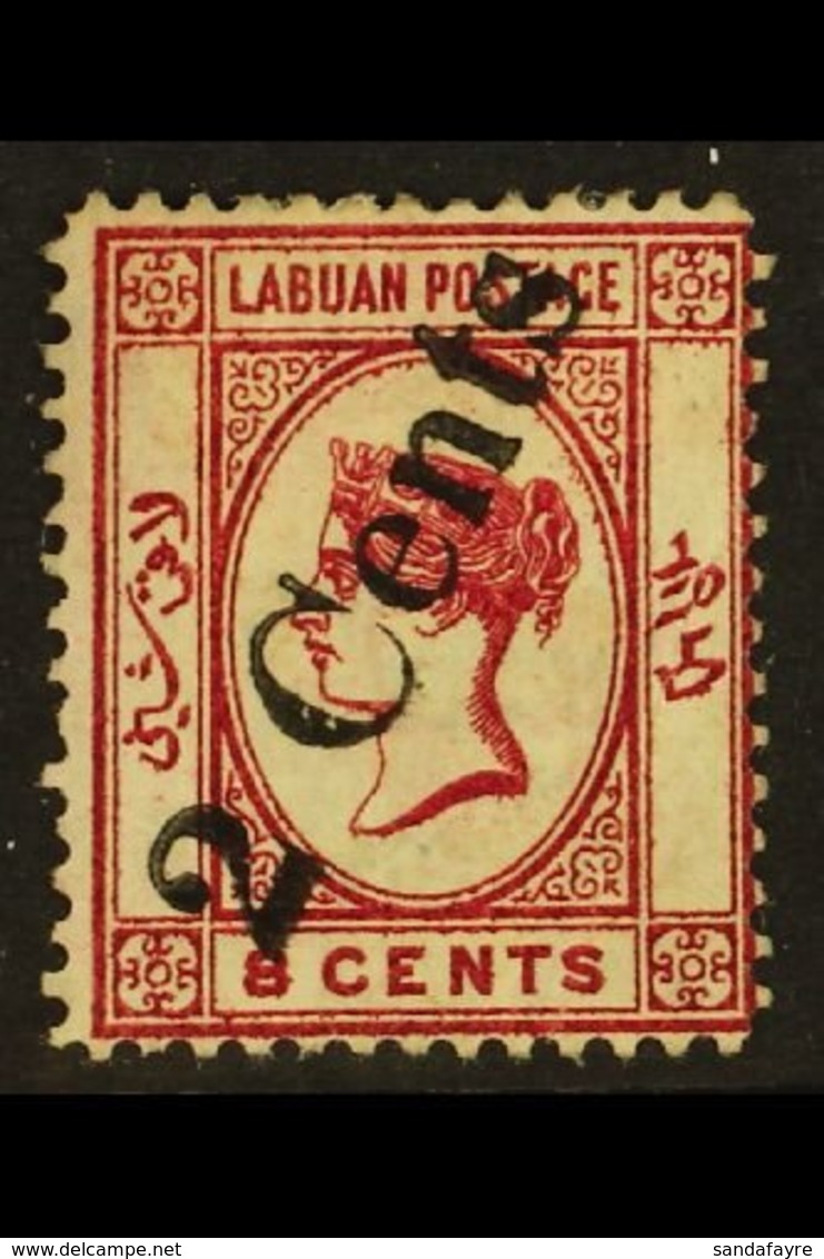 1885 2c On 8c Carmine, SG Type 9 Surcharge, Wmk NORMAL (not Reversed), SG 26, Good Mint. For More Images, Please Visit H - Noord Borneo (...-1963)