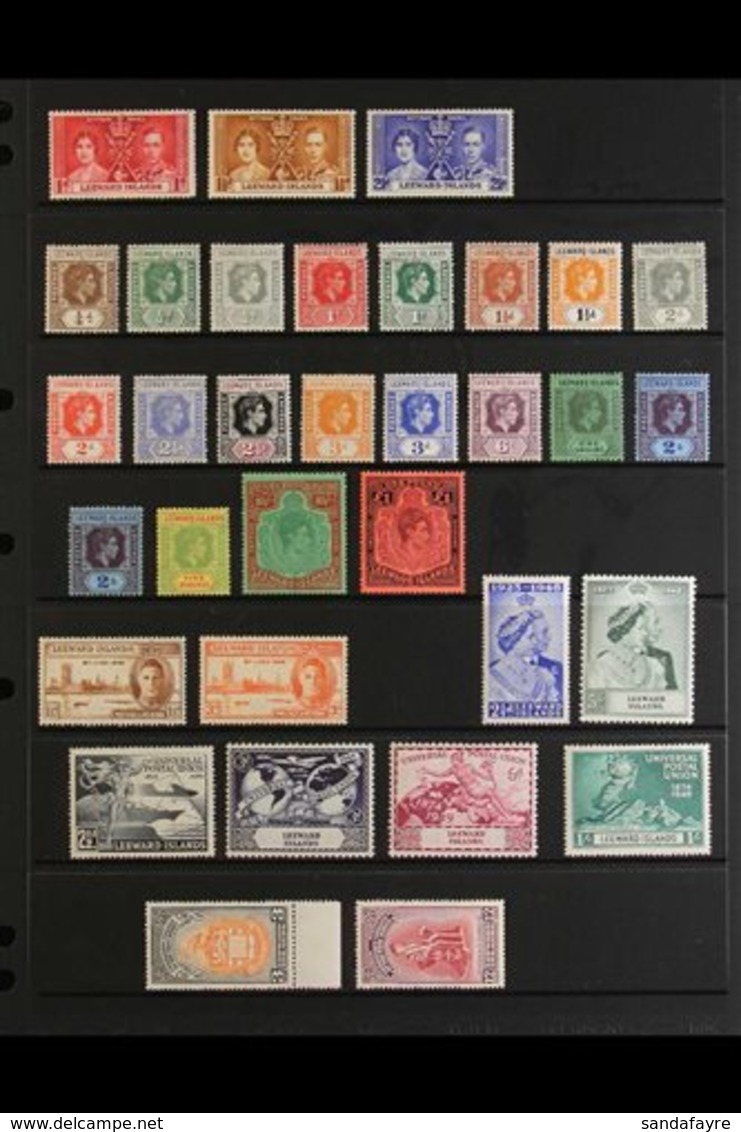 1937-52 KGVI MINT COLLECTION A Complete "Basic" Run From The 1937 Coronation To The 1951 BWI University Issue, SG 92/124 - Leeward  Islands