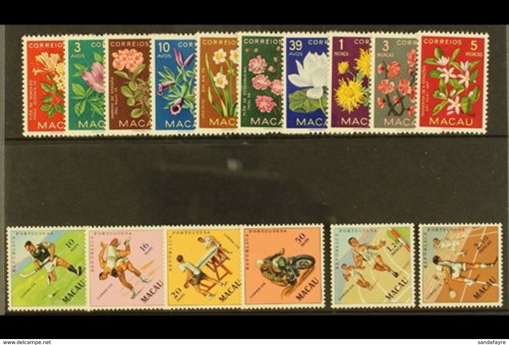 1953-62 NEVER HINGED MINT Indigenous Flowers (SG 458/67) & Sports Set (SG 486/491) Never Hinged Mint (16 Stamps) For Mor - Other & Unclassified