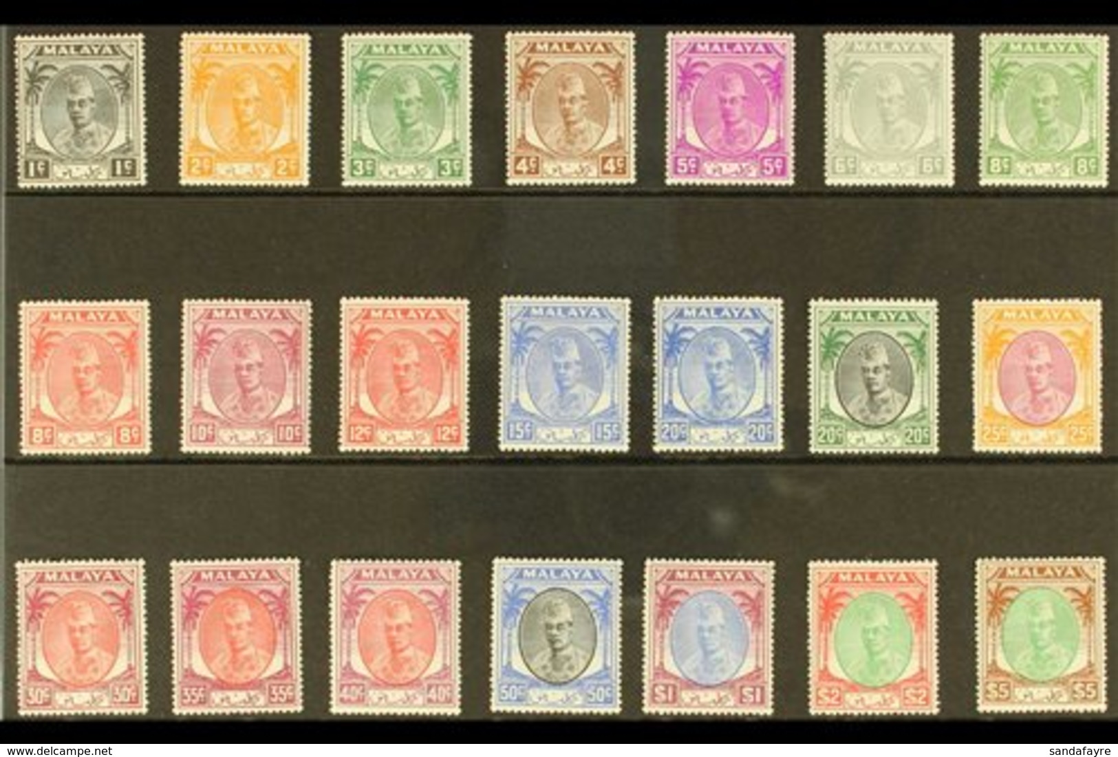 KELANTAN 1951-55 Definitive Complete Set, SG 61/81, Never Hinged Mint (21 Stamps) For More Images, Please Visit Http://w - Andere & Zonder Classificatie