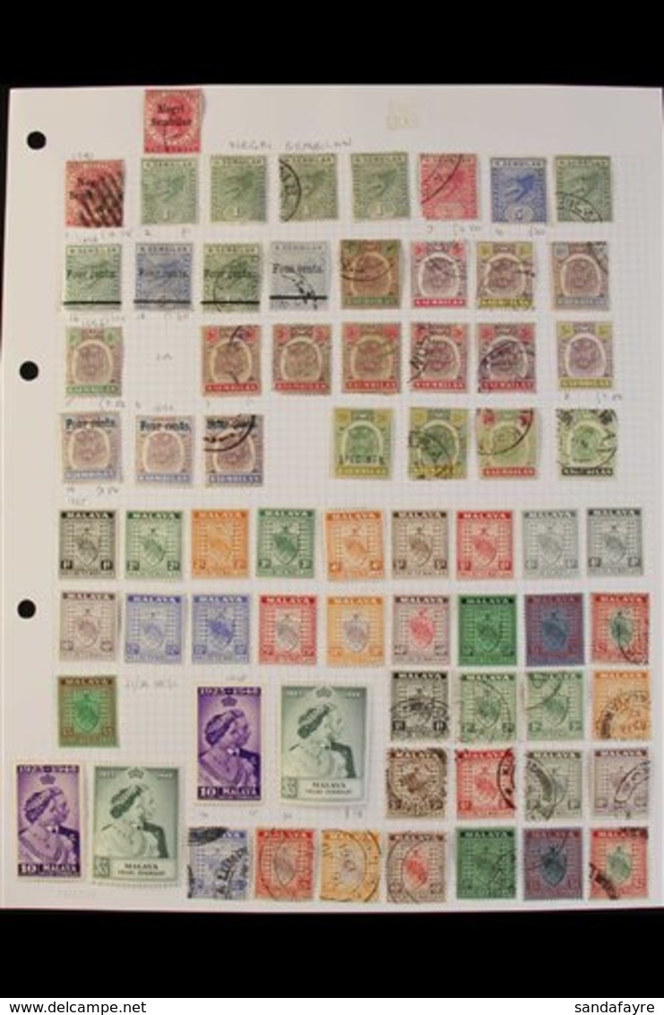 NEGRI SEMBILAN 1882-1981 MINT & USED COLLECTION On Leaves, Includes SUNGEI UJONG 1882-84 2c Rose Opt SG 17 Unused (cat £ - Otros & Sin Clasificación