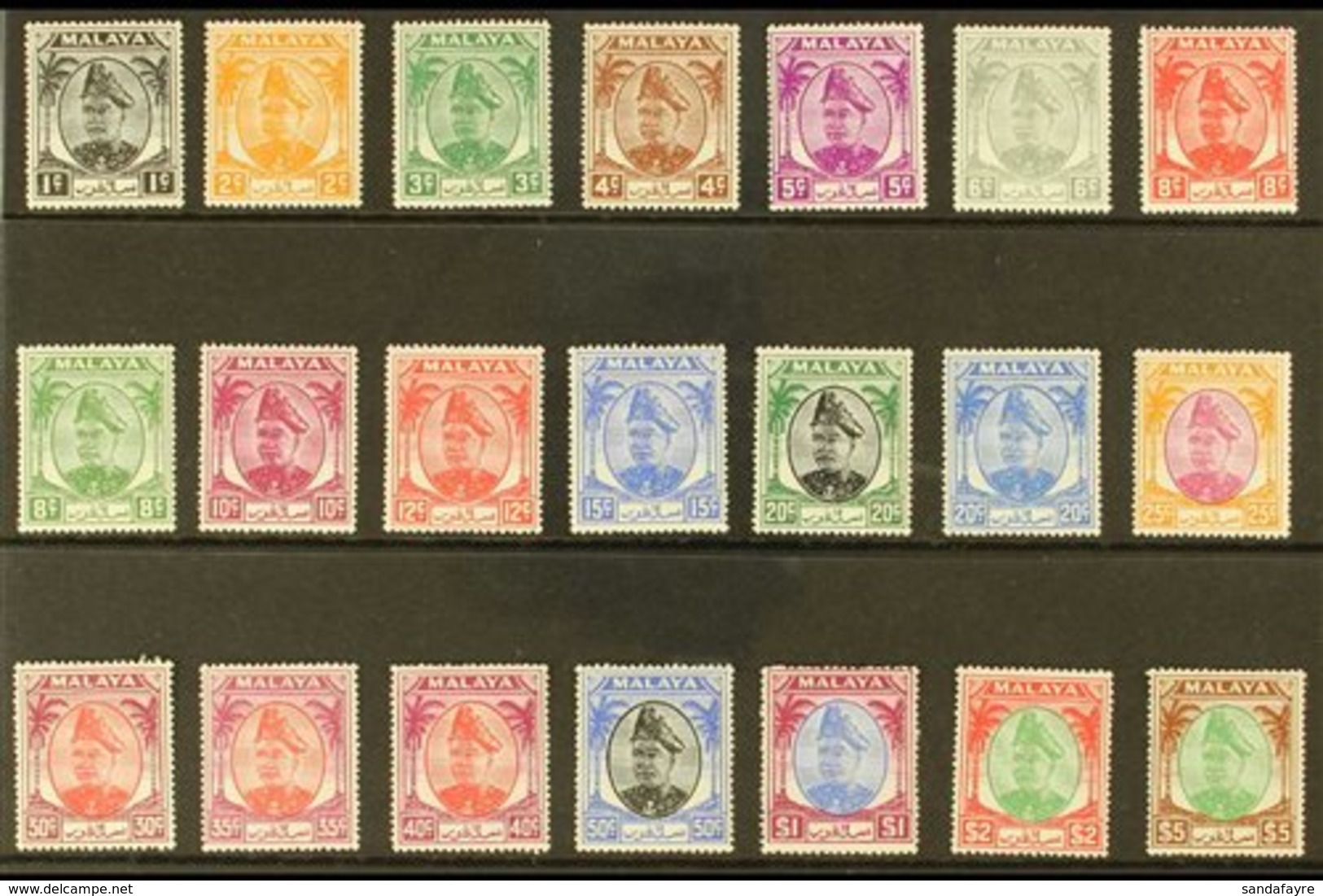 SELANGOR 1949-55 Sultan Definitive Complete Set, SG 90/110, Never Hinged Mint (21 Stamps) For More Images, Please Visit  - Andere & Zonder Classificatie