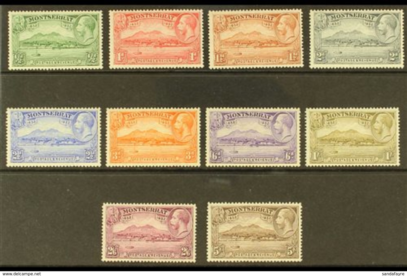 1932 300th Anniversary Of Settlement Complete Set, SG 84/93, Very Fine Mint, Fresh. (10 Stamps) For More Images, Please  - Montserrat