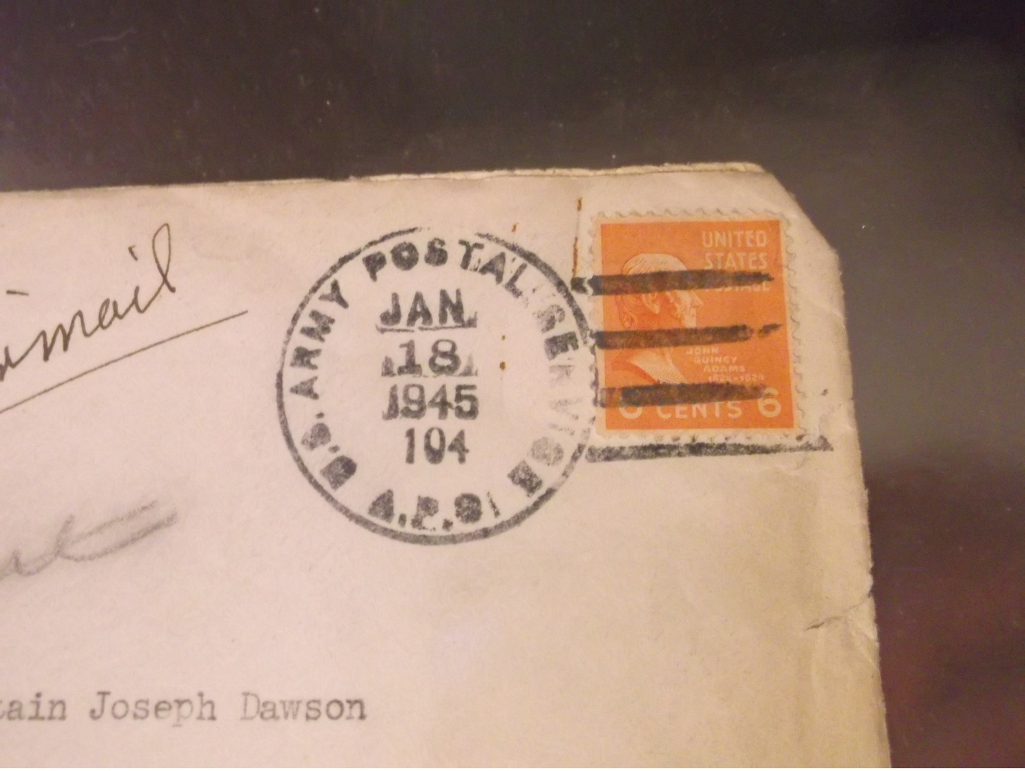 D-DAY WW2 104th Inf.Division Autograph Gen.Terry Allen To The Great Cap.Dawson Joseph - 1939-45