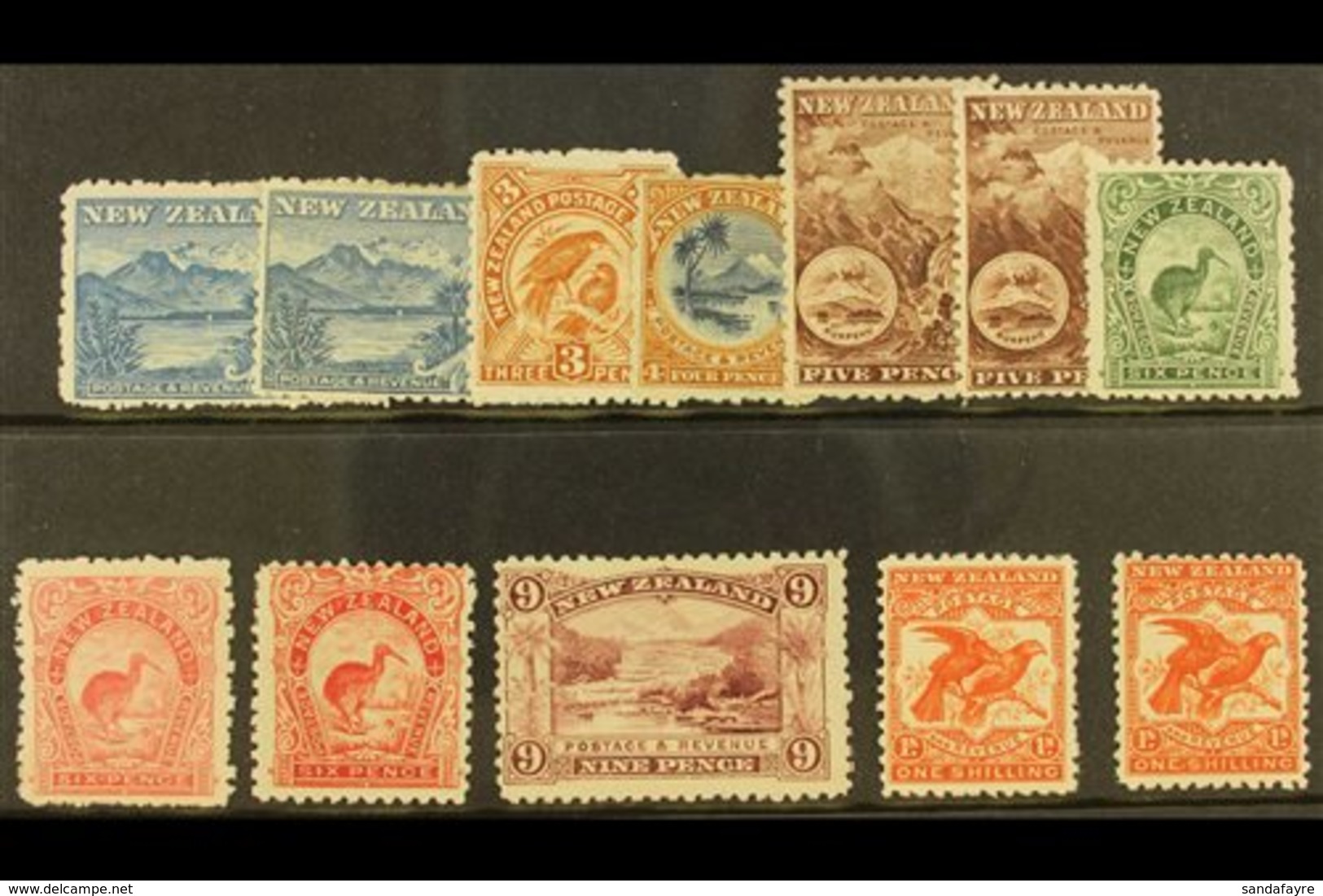 1899-03 Pictorials No Watermark Perf 11 Range Of Values To 1s (missing The 8d Only) With 2½d Blues (both Shades SG 260/c - Sonstige & Ohne Zuordnung