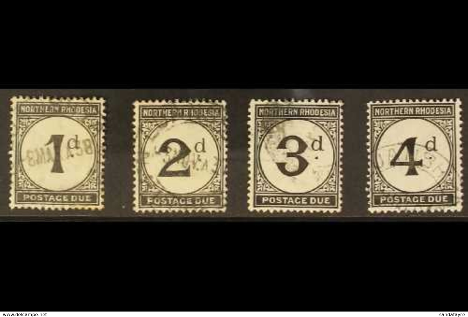 POSTAGE DUES 1929-52 Complete Set, SG D1/4, Very Fine Used (4 Stamps). For More Images, Please Visit Http://www.sandafay - Noord-Rhodesië (...-1963)