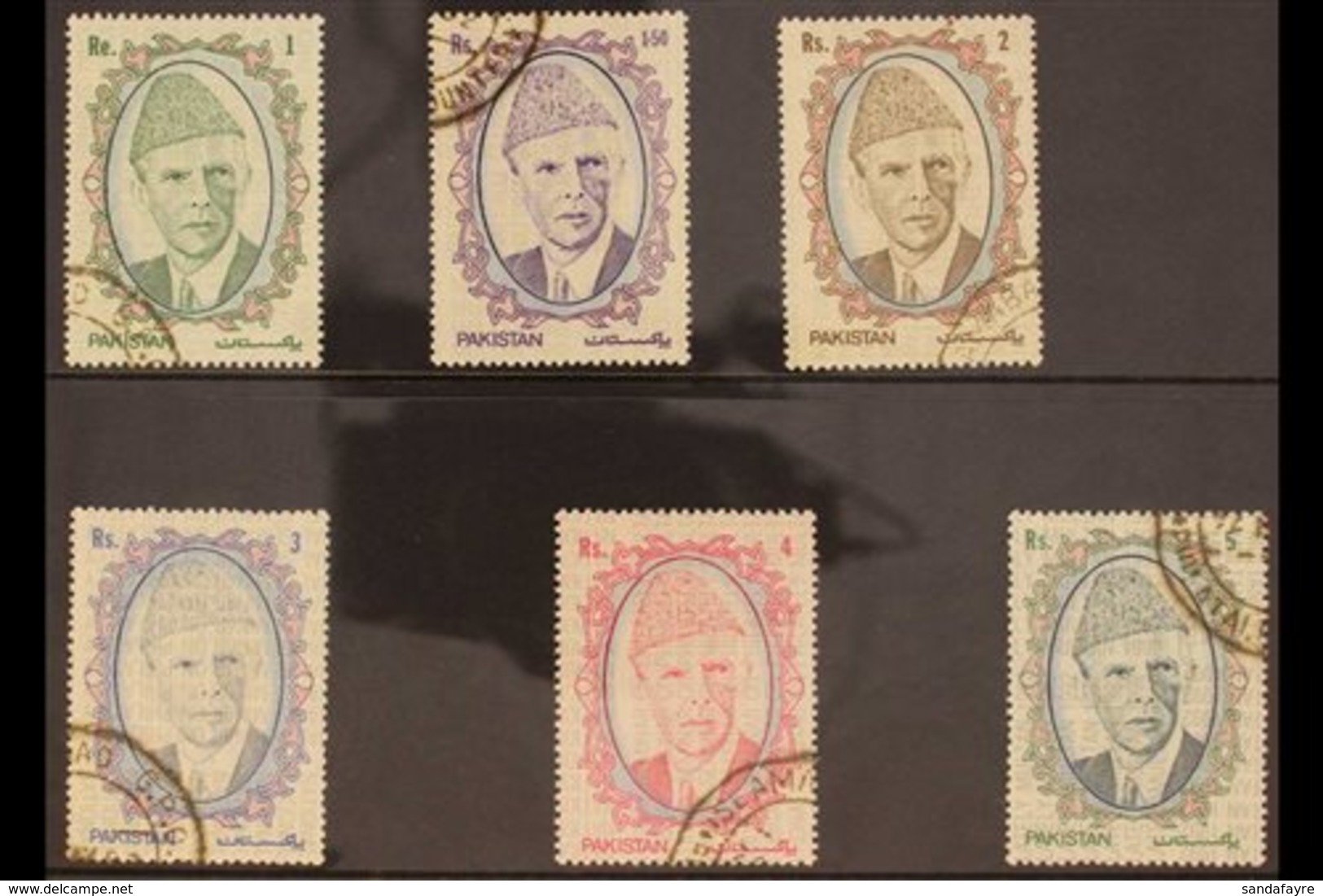 1992 1989 Jinnah Set Overprinted "National Seminar On Philately Multan 1992", Mi 838/43, (see Note After SG 778), Very F - Pakistan