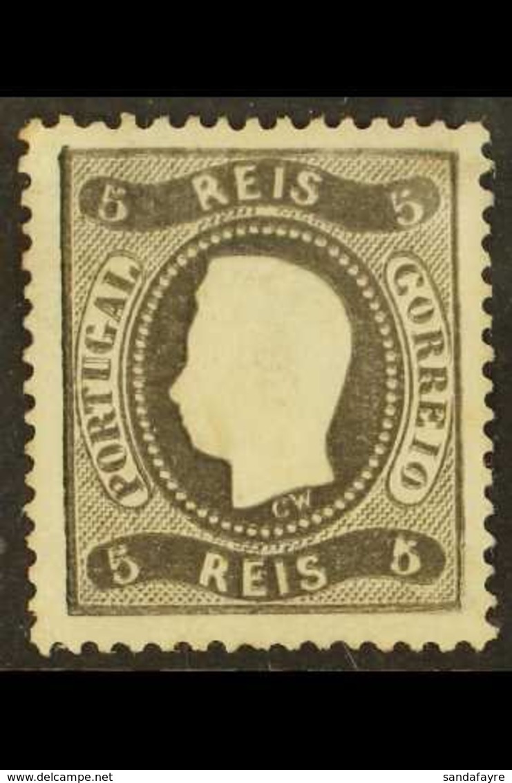 1867-70 5r Black Perf 12½ DOUBLE IMPRESSION (27 Dupla, SG 53 Var), Fine Unused No Gum, Fresh & Scarce. For More Images,  - Other & Unclassified