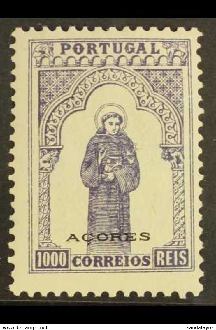 AZORES 1895 1000r Violet & Green, Afinsa 87, Very Fine Mint For More Images, Please Visit Http://www.sandafayre.com/item - Sonstige & Ohne Zuordnung