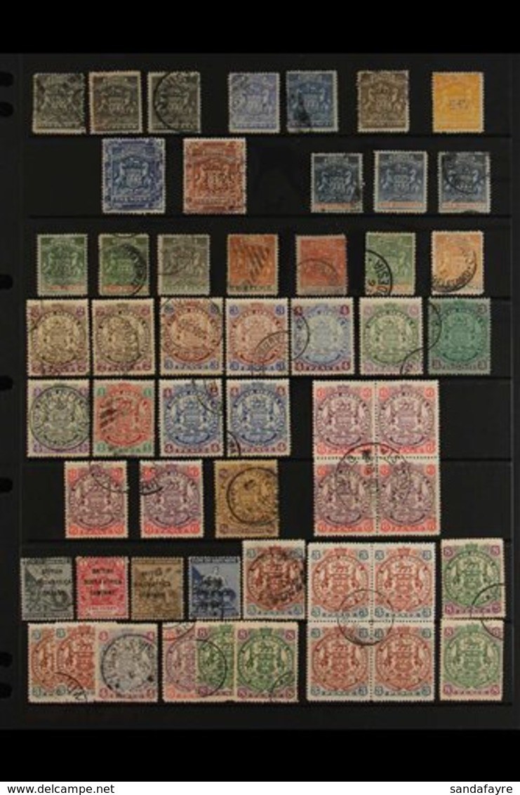 1892-1919 INTERESTING OLD TIME USED. A Useful Old Collection Presented On Stock Pages That Includes Multiples, Postmark  - Autres & Non Classés