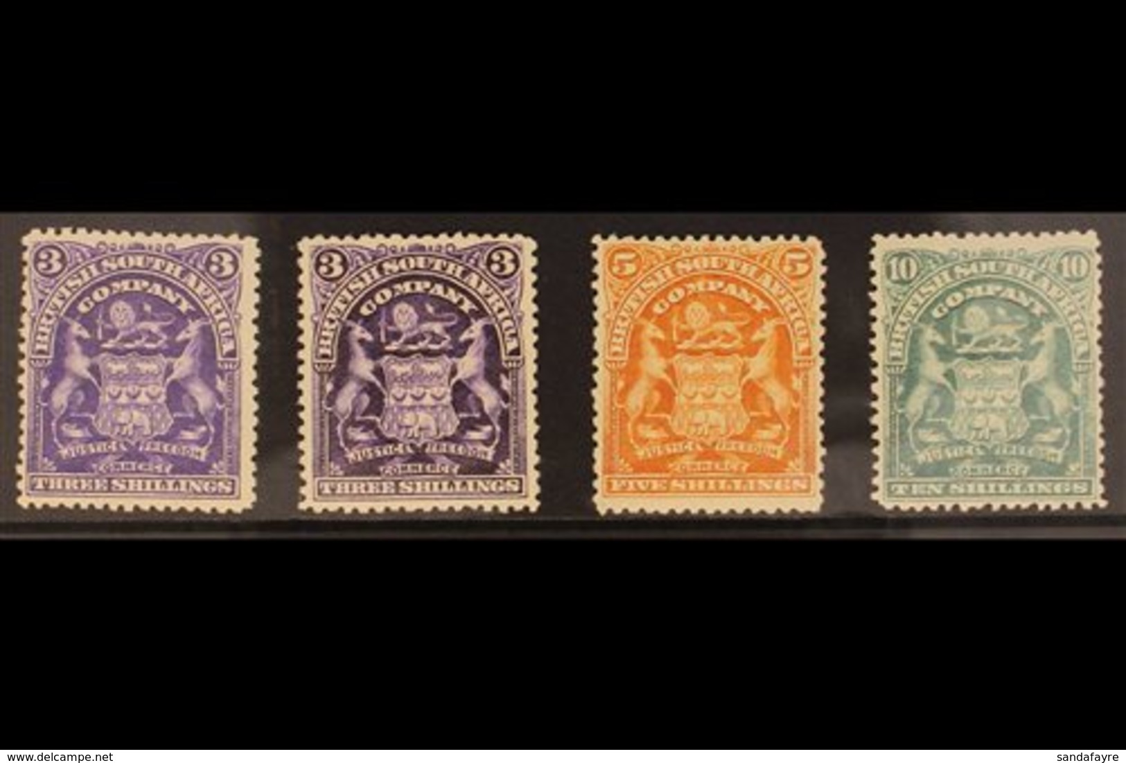 1898-1908 3s (both Shades), 5s And 10s, SG 86/86a, 87, 89, Very Fine Mint. (4 Stamps) For More Images, Please Visit Http - Sonstige & Ohne Zuordnung