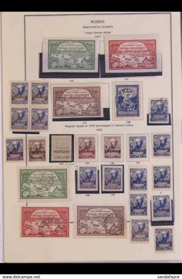 1918-1923 RUSSIAN SOCIALIST FEDERAL SOVIET REPUBLIC Extensive Mint And Used Collection On Printed Pages, Covering Issues - Andere & Zonder Classificatie