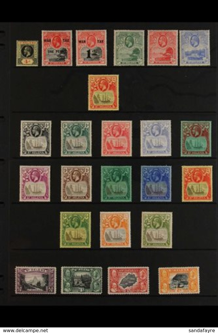 1864-1952 MINT COLLECTION WITH MANY SETS & COMPLETE KGVI. An Attractive, Mint Collection Presented On A Series Of Stock  - Saint Helena Island
