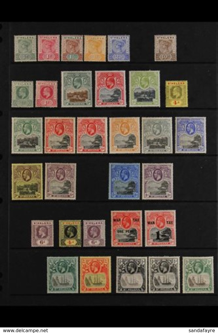 1890-1966 MINT COLLECTION ALL DIFFERENT Range Presented On Three Stock Pages, Includes 1890-7 All Values Except 5d, Few  - Saint Helena Island