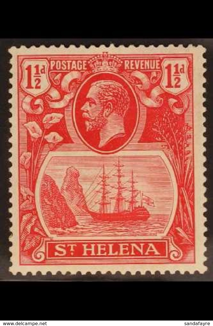 1922-37 1½d Deep Carmine-red, Wmk Script CA, SG 99f, Very Fine Mint, Thick Brown Gum (similar To First Printings Of Many - Saint Helena Island