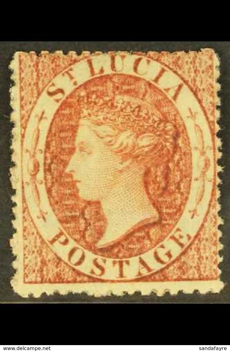 1860 (1d) Rose Red, SG 1, Fine Mint Large Part Og. For More Images, Please Visit Http://www.sandafayre.com/itemdetails.a - Ste Lucie (...-1978)