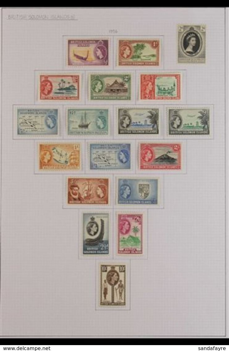 1953-68 VFM QEII COLLECTION OF SETS Neatly Presented On Sleeved Album Pages, An Attractive, ALL DIFFERENT Collection Of  - Isole Salomone (...-1978)