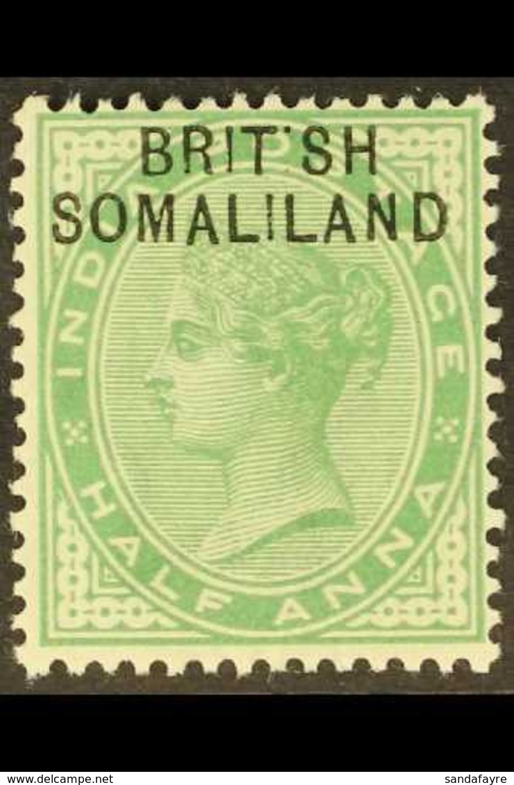 1903 ½a Yellow Green, Ovptd, Variety "BRIT SH", SG 1a, Very Fine Mint. For More Images, Please Visit Http://www.sandafay - Somaliland (Protectoraat ...-1959)