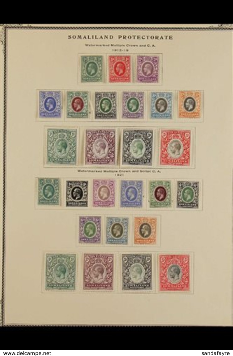 1912-38 VERY FINE MINT COLLECTION. A Lovely Collection Presented On Printed Pages That Is Virtually Complete, SG 60/104  - Somaliland (Protectorate ...-1959)