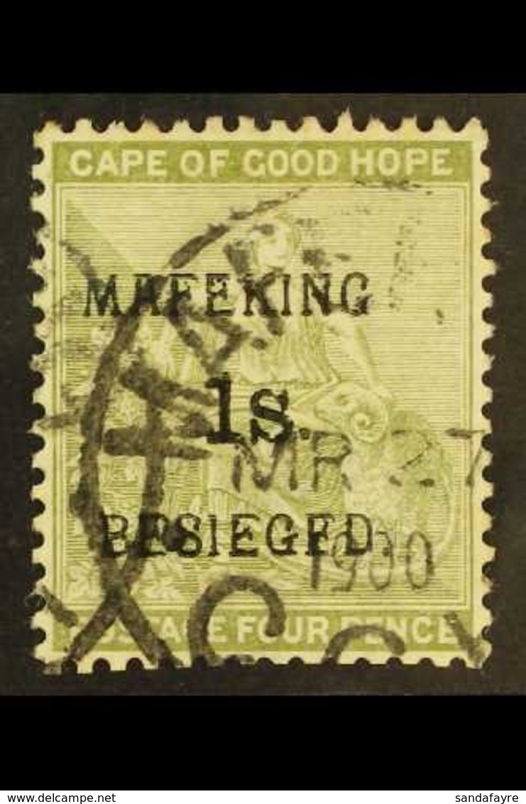 CAPE OF GOOD HOPE MAFEKING SIEGE 1900 1s On 4d Green With COMMA After "MAFEKING" Missing, SG 5 Variety (surcharge Settin - Zonder Classificatie