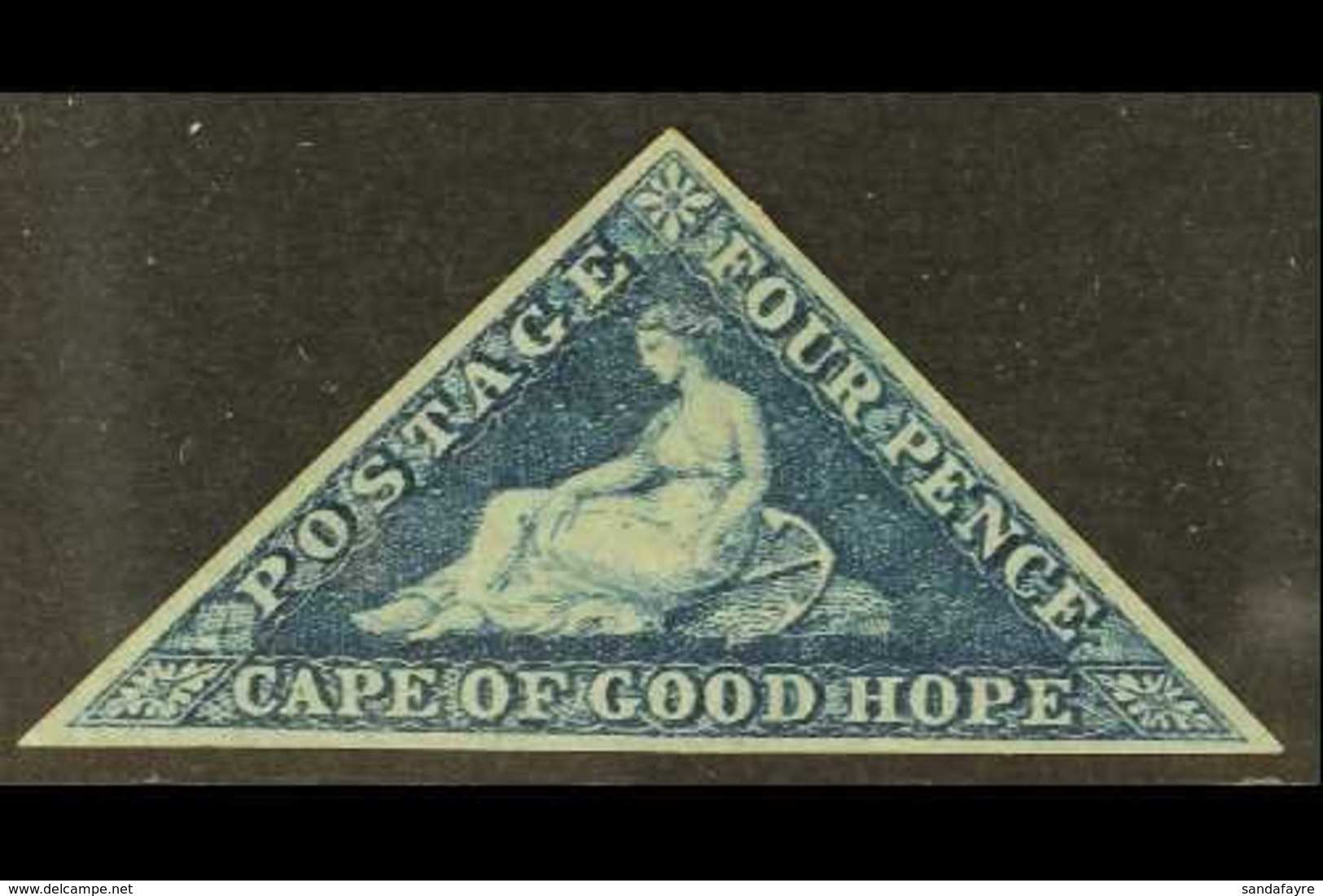 CAPE OF GOOD HOPE 1863-4 4d Blue, De La Rue Printing, SG 19a, Mint, Three Margins. For More Images, Please Visit Http:// - Ohne Zuordnung