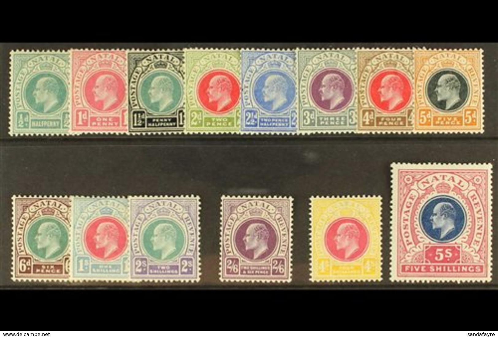 NATAL 1902 - 03 Ed VII Set Complete To 5s, SG 127/140, Fine Mint. (14 Stamps) For More Images, Please Visit Http://www.s - Zonder Classificatie