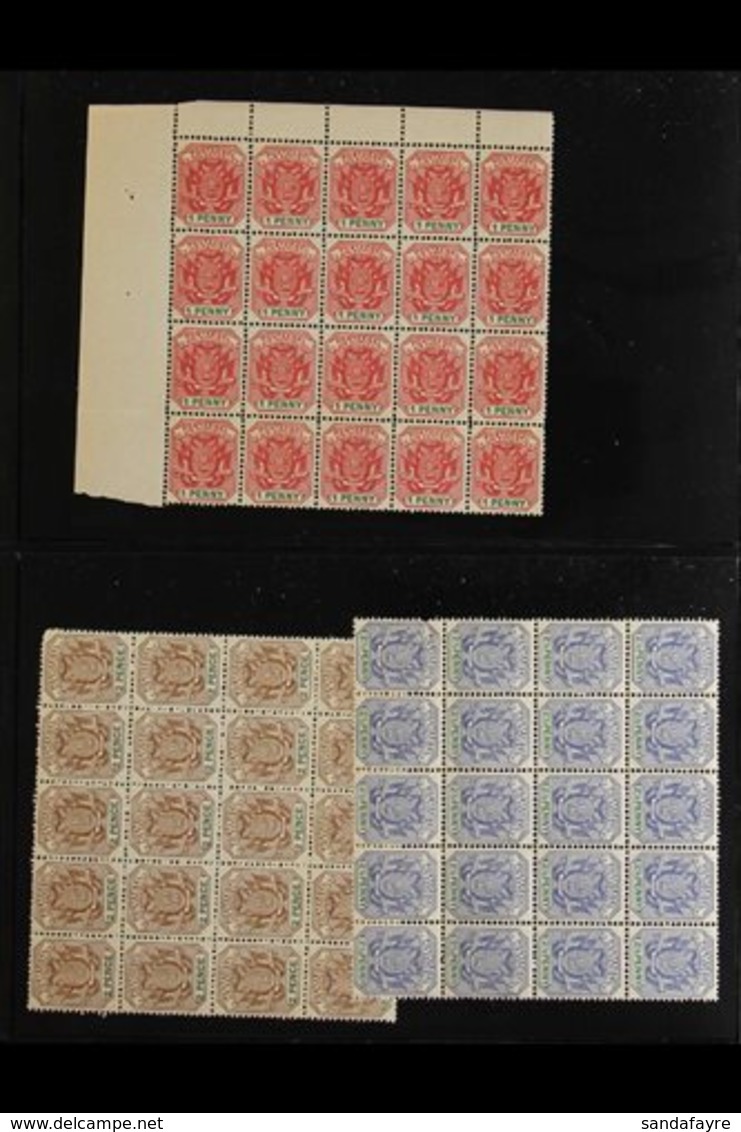 TRANSVAAL 1885-96 REPRINTS All Different Collection In BLOCKS OF TWENTY With A Good Range Of Values Between ½d And 10s,  - Zonder Classificatie