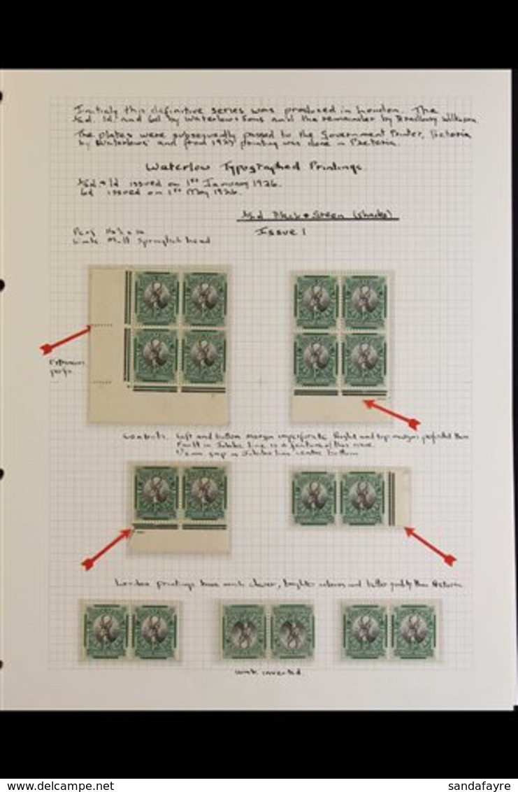 1926-7 MINT & USED COLLECTION Nice Collection Of The ½d, 1d & 6d Values Presented On Album Pages, We See ½d London Print - Unclassified