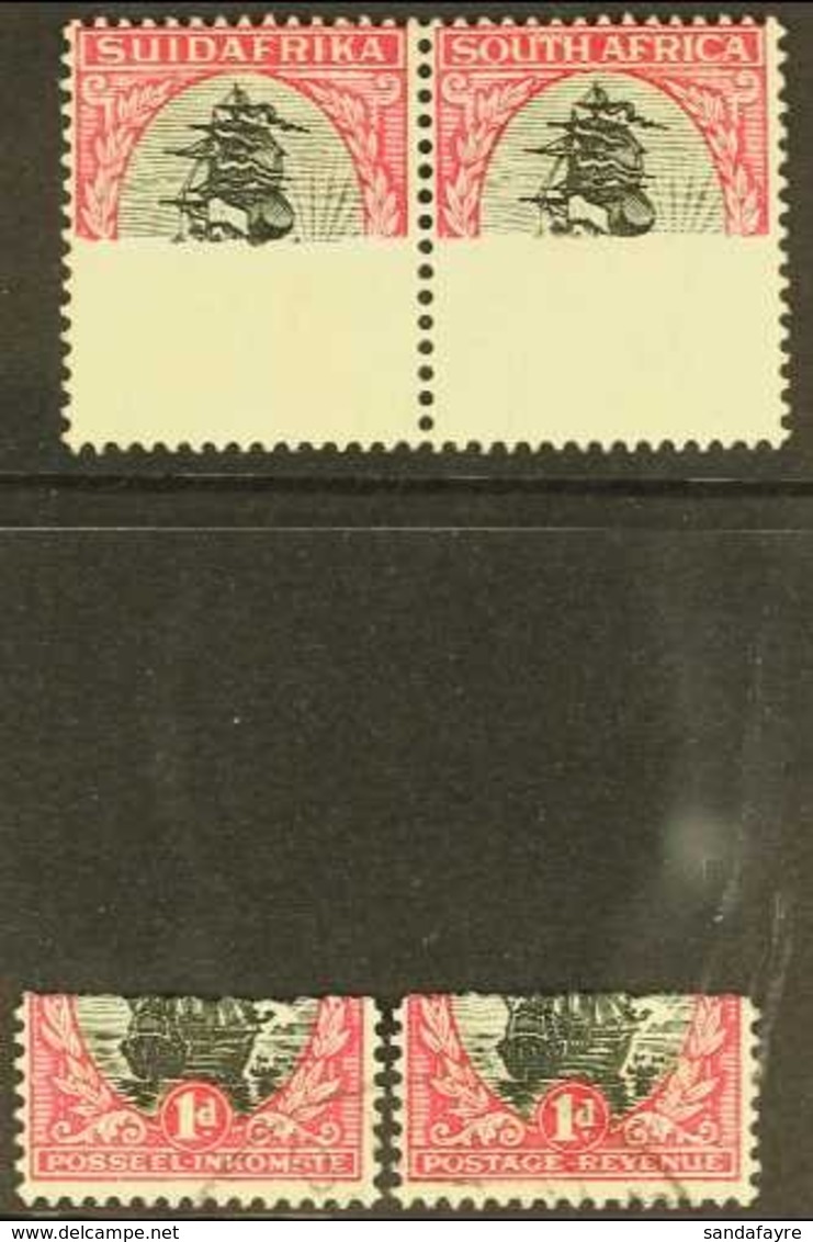1930-44 1d Type I, Wmk Upright, JOINED PAPER, Union Handbook V53, SG 43, Very Fine Used, The Lower Part Of The Join Has  - Non Classés
