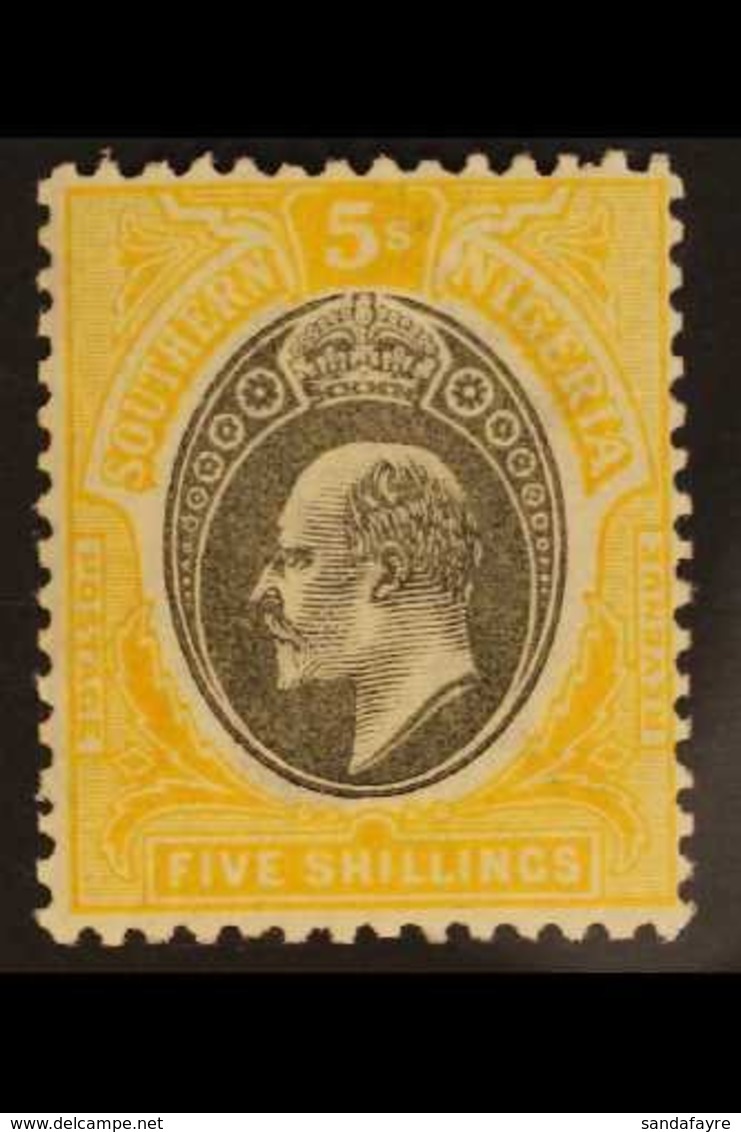 1903-04 5s Grey-black & Yellow, CA Wmk, SG 18, Very Fine, Lightly Hinged Mint For More Images, Please Visit Http://www.s - Nigeria (...-1960)