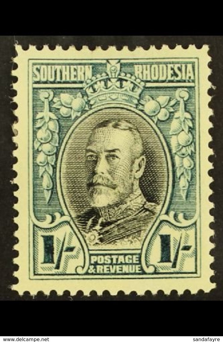 1931 1s Black And Greenish Blue, Geo V, Perf 14, SG 23b, Very Fine And Fresh Mint. For More Images, Please Visit Http:// - Southern Rhodesia (...-1964)