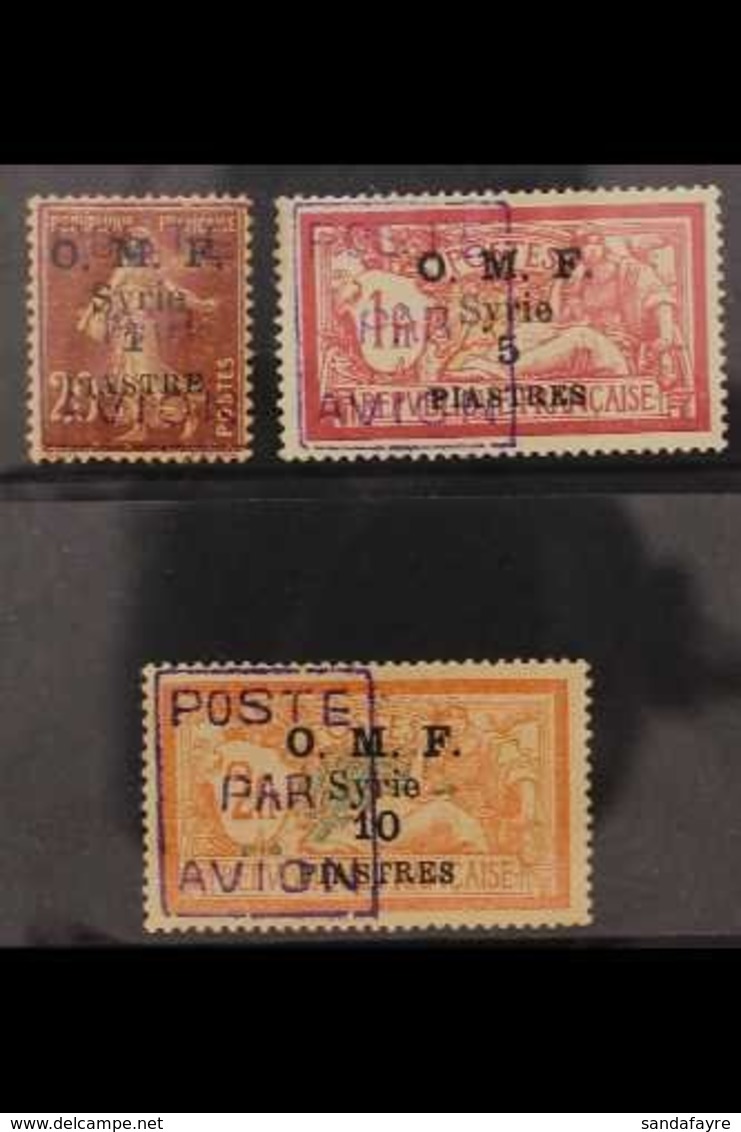 1921 Airmail Surcharge Set Complete, SG 78/80, Fine Mint. All Signed. (3 Stamps) For More Images, Please Visit Http://ww - Syrien