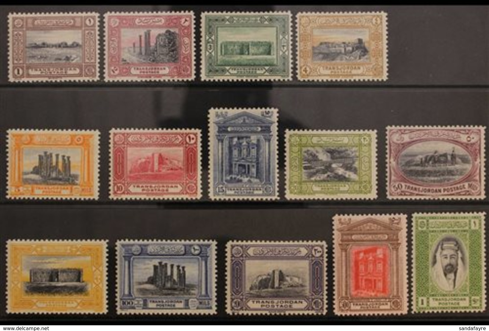 1933 Pictorial Complete Set, SG 208/221, Fine Mint (14 Stamps) For More Images, Please Visit Http://www.sandafayre.com/i - Jordanië