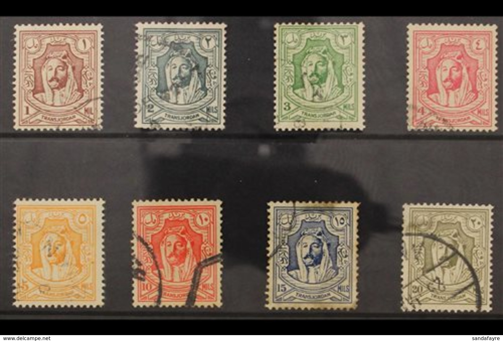 1942 Emir Set, SG 222/29, Used (8 Stamps) For More Images, Please Visit Http://www.sandafayre.com/itemdetails.aspx?s=648 - Jordanie