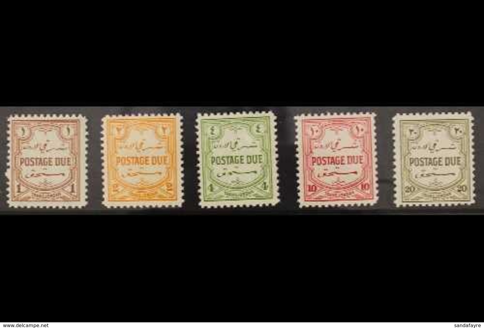 POSTAGE DUE 1944-49 Complete Set, SG D244/48, Never Hinged Mint (5 Stamps) For More Images, Please Visit Http://www.sand - Jordanien