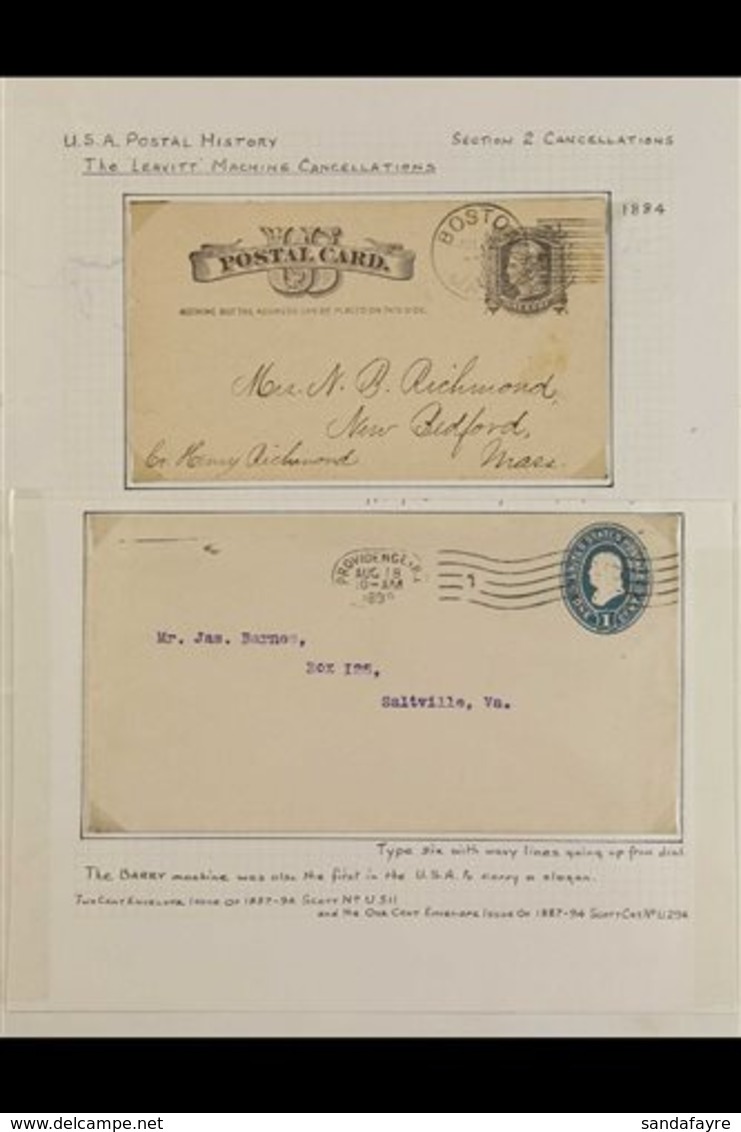 BACK OF THE BOOK - POSTAL HISTORY An interesting Collection Of Postal Stationery & Commercial Covers & Cards With "Leavi - Other & Unclassified