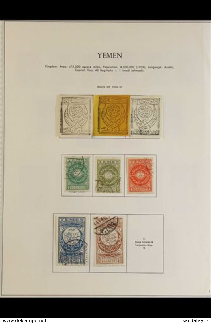 1926 - 1972 EXTENSIVE COLLECTION Mint And Used On Printed Album Pages And Loose In Packets Including 1926 Inland Postage - Yémen