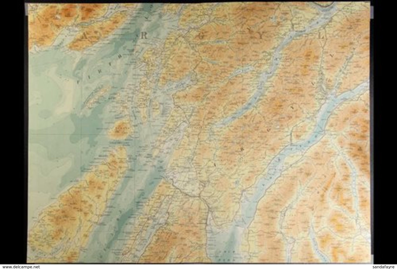 INVERARY AND ARDRISHAIG 1895. A Map By Bartholomew For The Inverary & Ardrishaig. For More Images, Please Visit Http://w - Sonstige & Ohne Zuordnung