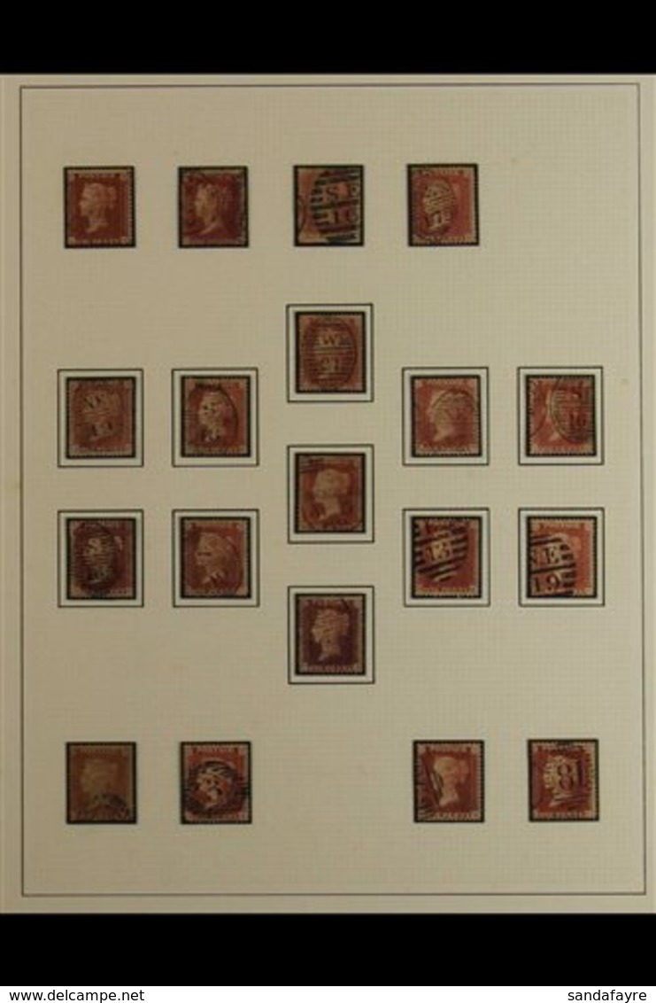 1854-70 LINE ENGRAVED GOOD TO FINE USED COLLECTION On Album Pages, Incl. Range Of Perf.14, 1d Red "Stars," 2d "Stars" Id - Andere & Zonder Classificatie