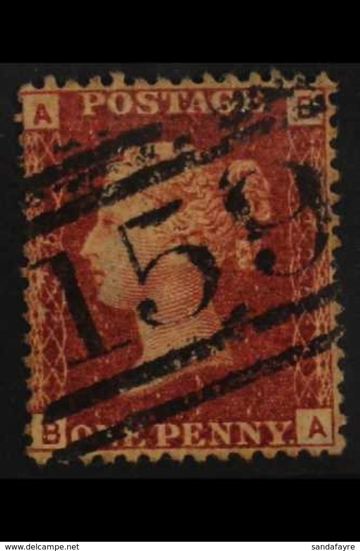 1864-79 1d Lake-red, PLATE 225, SG, Used With Clear "159" Numeral. Plate Number Clearly Visible At Right, Well Centred.  - Andere & Zonder Classificatie