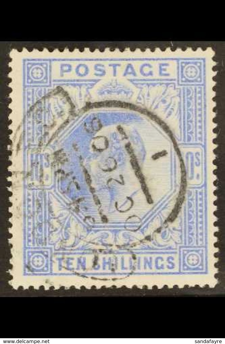 1902-10 10s Ultramarine De La Rue, SG 265, Very Fine Used, Cat £500. For More Images, Please Visit Http://www.sandafayre - Unclassified