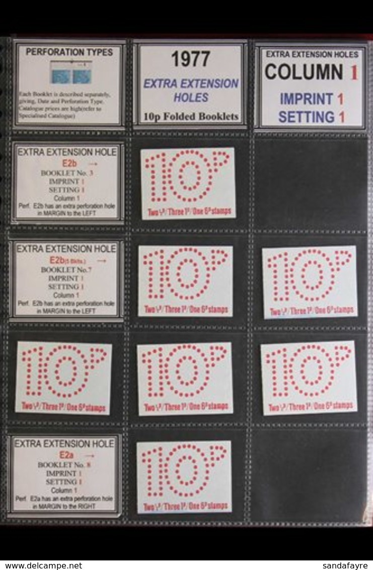 1976-77 THE MOTHER OF ALL 10P BOOKLET COLLECTIONS. A Mind Blowing Collection Of The 1976-77 10p Dull Rose On Very Pale L - Other & Unclassified